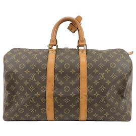 Sac Boston Louis Vuitton Monogram Keep All 45 Brown M41428 Marron