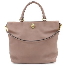 Bolsa 2Way em couro Dolce & Gabbana Bolsa de mão Bolsa de ombro Marrom Marrom