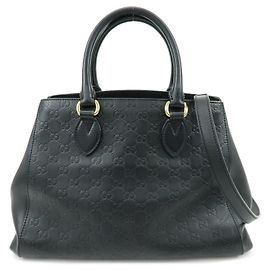 Borsa 2Way GUCCI Guccissima in pelle Borsa a mano e a tracolla Nera 453704 Nero