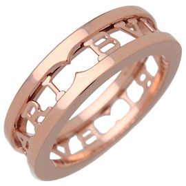 Bulgari BVLGARI B-Zero1 Spiral Logo Ring K18 750PG Roségold #52 US6 EU52 Golden
