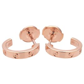 Orecchini Cartier Mini LOVE K18 750PG Oro Rosa Rosa D'oro