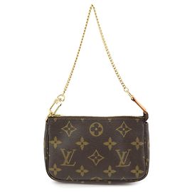 Louis Vuitton Monogram Mini Pochette Accessoires Hand Bag M58009 Marrone