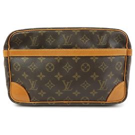 Louis Vuitton Monogram Compiegne 28 Pouch Clutch Bag Brown M51845 Marrone