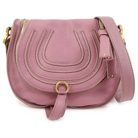 Chloé Bolsa de Ombro e Tiracolo Chloe Marcie em Couro Roxo Roxo