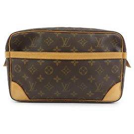 Louis Vuitton Monogram Compiegne 28 Pouch Clutch Bag Brown M51845 Brown
