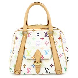 Bolso de mano Louis Vuitton Monogram Multicolor Priscilla Blanc M40096 Blanco