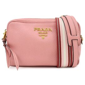 Borsa a spalla in pelle con logo PRADA Borsa a tracolla Borsa camera Rosa Rosa