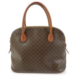 Céline Sac 2Way CELINE Macadam PVC Leather Sac à Main Marron Marron
