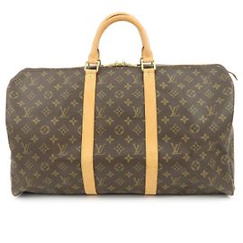 Louis Vuitton Monogram Keep All 50 Boston Bag Brown M41426 Brown