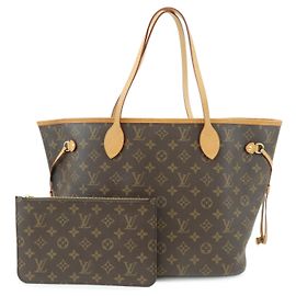 Louis Vuitton Monogram Neverfull MM Tote Bag Shoulder Bag Brown M40995 Brown