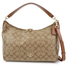Borsa a tracolla e borsa a mano 2Way COACH Signature PVC Leather Marrone Marrone