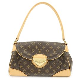 Borsa a spalla Louis Vuitton Monogram Beverly MM Brown M40121 Marrone