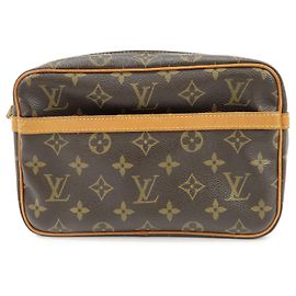 Louis Vuitton Monogram Compiegne 23 Pouch Clutch Bag Brown M51847 Brown