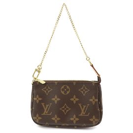 Louis Vuitton Monogram Mini Pochette Accessoires Hand Bag M58009 Marron