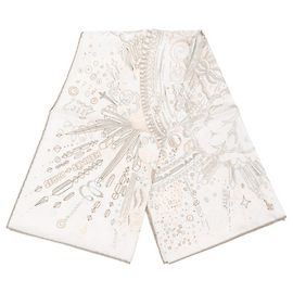 Hermès Pañuelo Hermes Carre 90 Please Hold The Line Blanco