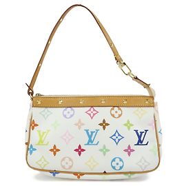 Louis Vuitton Monogram Multicolor Pochette Accessoires Blanc M92649 Bianco