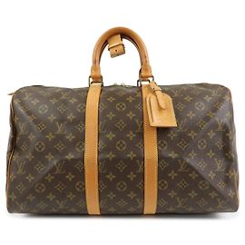 Louis Vuitton Monogram Keep All 45 Boston Bag Brown M41428 Brown