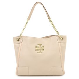 TORY BURCH Borsa a Tracolla e Tote Britten in Pelle con Catena Logo Rosa Rosa