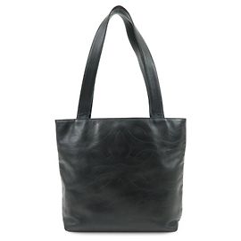 Borsa Tote e Borsa a Tracolla CHANEL COCO Mark in pelle di agnello nera Nero Argento