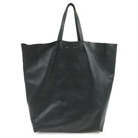 Autre Marque CELINE Borsa Tote Horizontal Cabas in pelle Borsa a mano Nera Nero