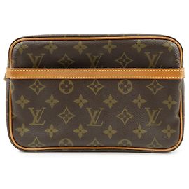 Louis Vuitton Monogram Compiegne 23 Pouch Clutch Bag Brown M51845 Marrom