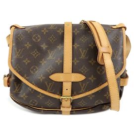 Borsa a Tracolla e Spalla Louis Vuitton Monogram Saumur 30 Marrone M42256 Marrone
