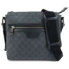 Borsa a tracolla GUCCI GG Supreme in pelle Nera 387514 Nero