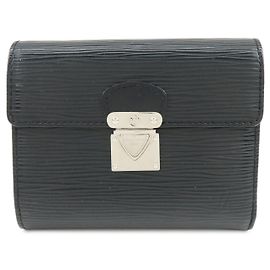 Louis Vuitton Epi Portefeuille Koala Compact Wallet Noir M58012 Noir