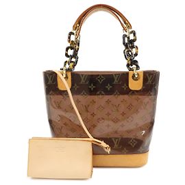Borsa Tote Louis Vuitton Monogram Cabas Ambre PM Trasparente Marrone M92502 Marrone