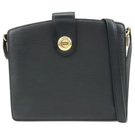 Borsa a tracolla Louis Vuitton Epi Capuchin Noir Black M52342 Nero