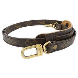 Alça de Ombro Louis Vuitton Monogram Canvas 120cm 1.6cm Brown J75010 Marrom