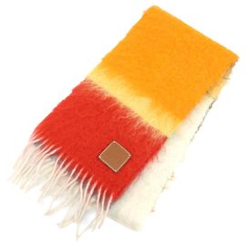Bufanda Chal LOEWE Anagram de lana mohair Orange Multicolor Multicolor Naranja