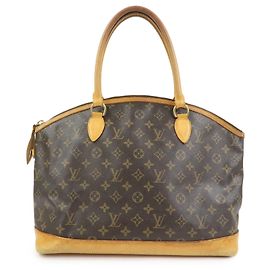 Louis Vuitton Monogram Lockit Horizontal Shoulder Bag Brown M40104 Marrom