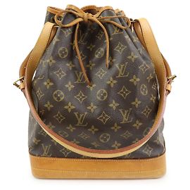 Bolsa de Ombro Louis Vuitton Monogram Noe Canvas Leather Brown M42224 Marrom