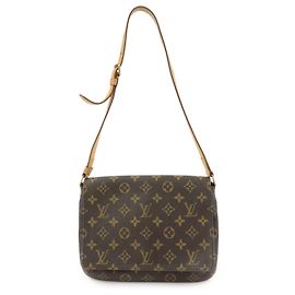 Louis Vuitton Monogram Musette Tango Short Shoulder Bag Brown M51257 Marrone