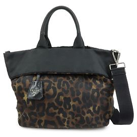PRADA Borsa reversibile 2Way in nylon e pelle con logo Triangle Nera BN1959 Nero