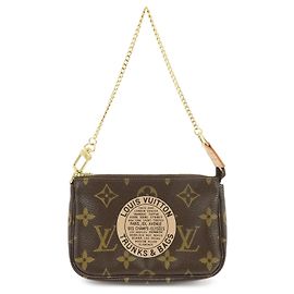 Louis Vuitton Monogram T&B Mini Pochette Accessoires Hand Bag M60153 Marrom