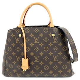 Louis Vuitton Monogram Montaigne MM 2Way Bag Hand Bag Brown M41056 Marron