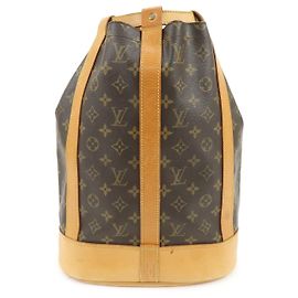 Louis Vuitton Monogram Randonnee PM Laundry Shoulder Bag Brown M42243 Brown
