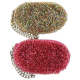 Autre Marque ANTEPRIMA Set of 2 Vinyl Wire Pouch Pink Multicolor Pink
