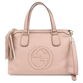 GUCCI SOHO Interlocking G Leather 2Way Hand Bag Pink 308362 Rose