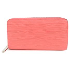 Cartera larga Zippy de cuero Epi de Louis Vuitton Corail M60663 Rosa
