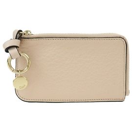 Chloé Chloe Alphabet Leather Fragment Case Coin Case Pink Beige Pink Beige