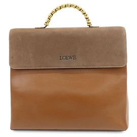 Borsa a tracolla e borsa a mano 2Way LOEWE Velazquez in pelle scamosciata Marrone Marrone