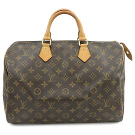 Louis Vuitton Monogram Speedy 35 Boston Bag Hand Bag M41524 Marron
