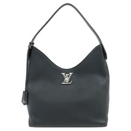 Louis Vuitton Lockme Hobo Borsa a Spalla e a Mano in Pelle Noir M52776 Nero