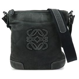 Borsa a tracolla LOEWE Anagram in pelle di vitello Nero Nero