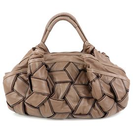 Sac à main cabas LOEWE Anagram en cuir nappa Aire marron Marron