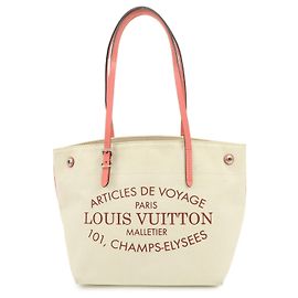 Sac à main Louis Vuitton Canvas Leather Cabas PM Corail M94505 Blanc