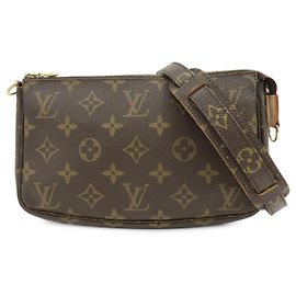 Louis Vuitton Monogram Pochette Accessoires Pouch Bag M51980 Lot Marrom